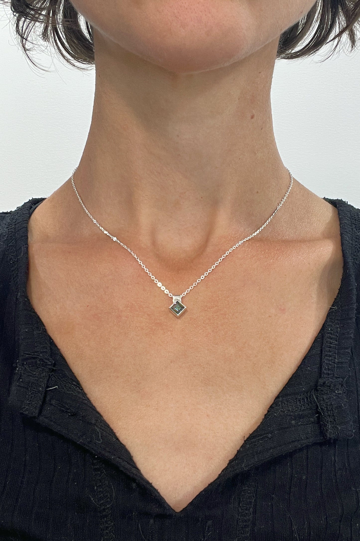 tiny rotated square / mystic topaz