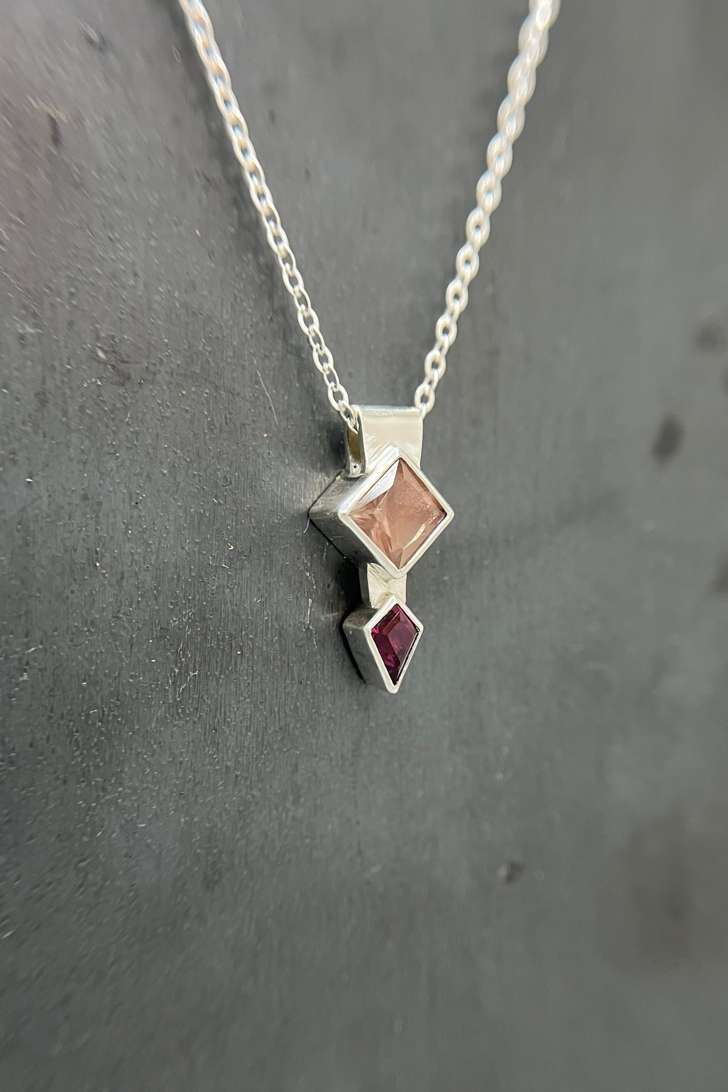fusion necklace / sunstone & garnet