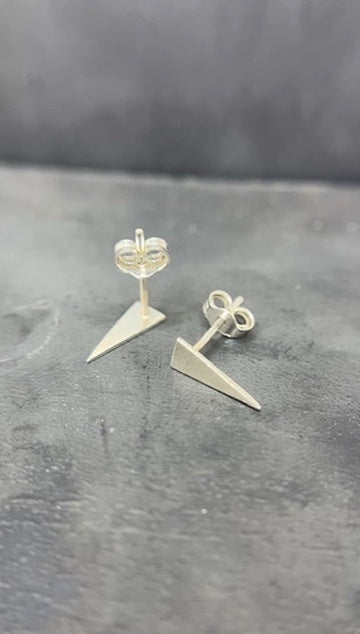 tiny triangle stud earrings