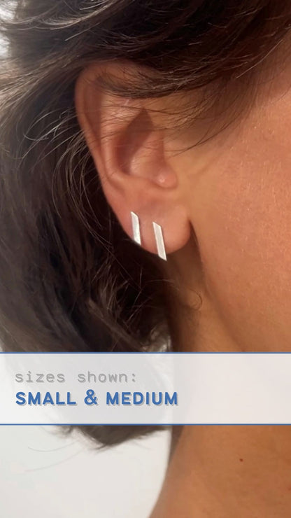 warp stud earrings
