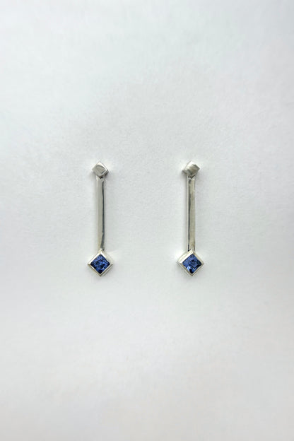 droplet earrings / ceylon blue sapphire