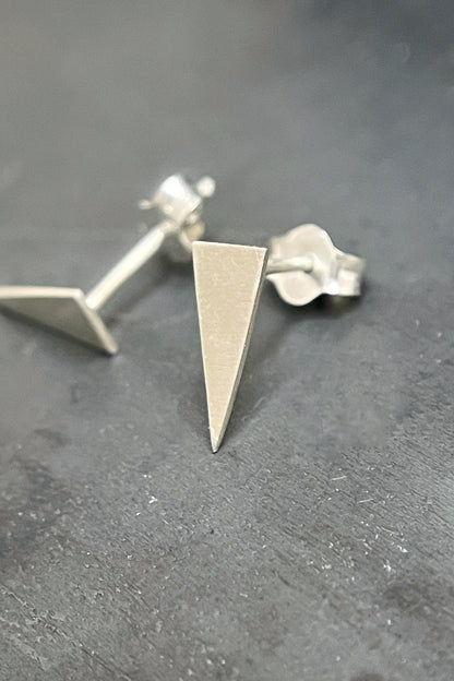 tiny triangle stud earrings