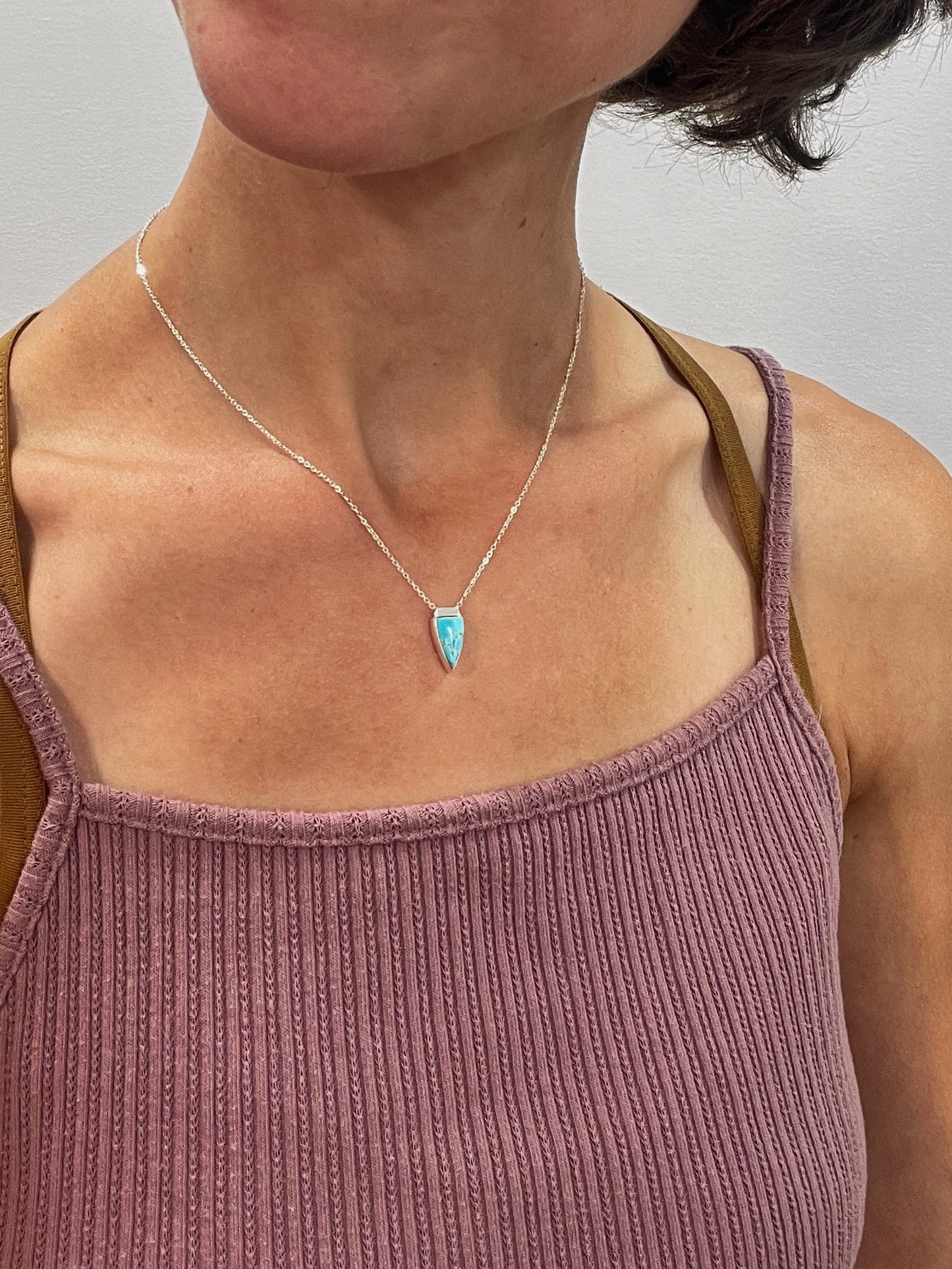 tiny world necklace / turquoise