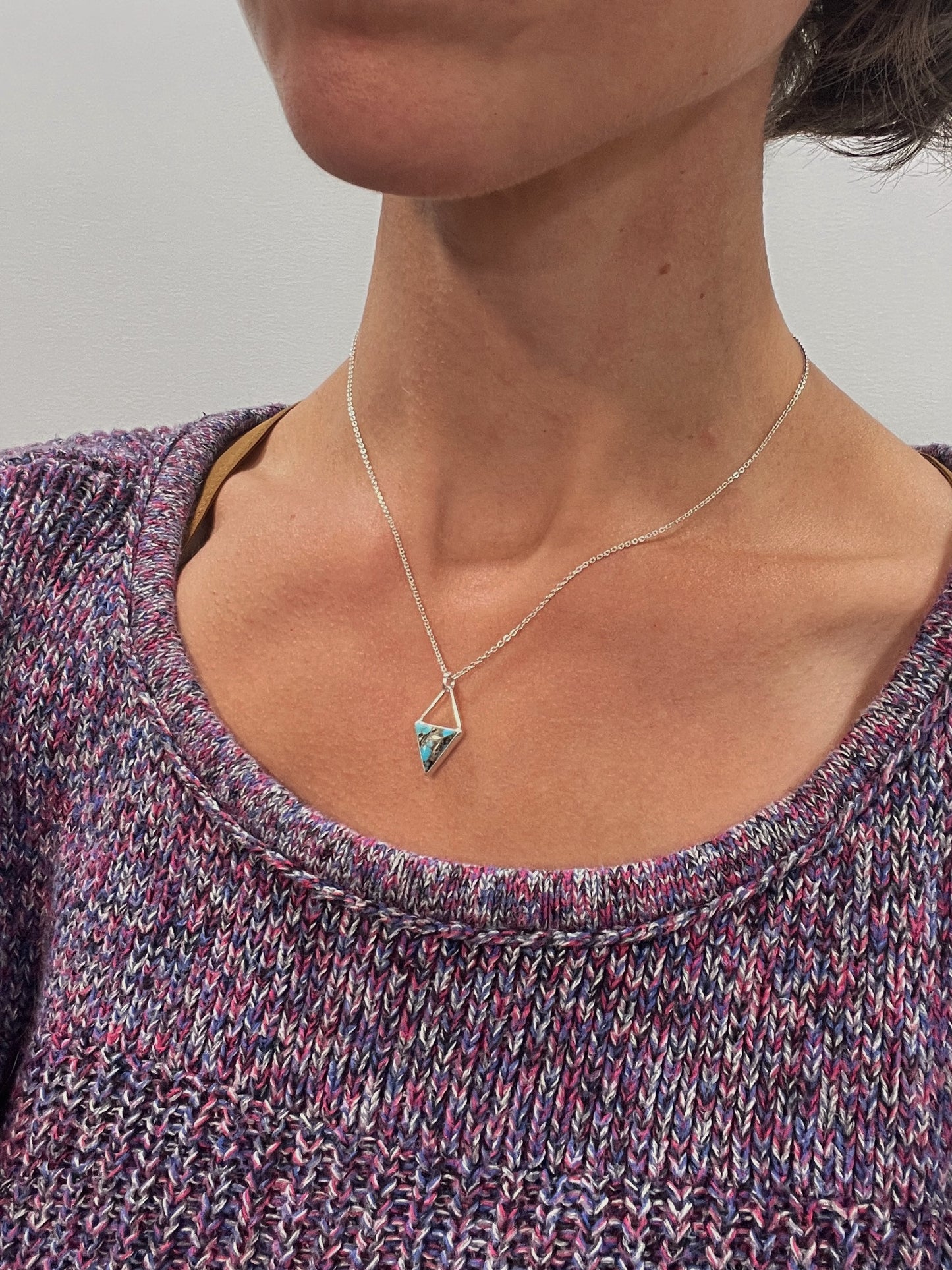 tiny world necklace / turquoise