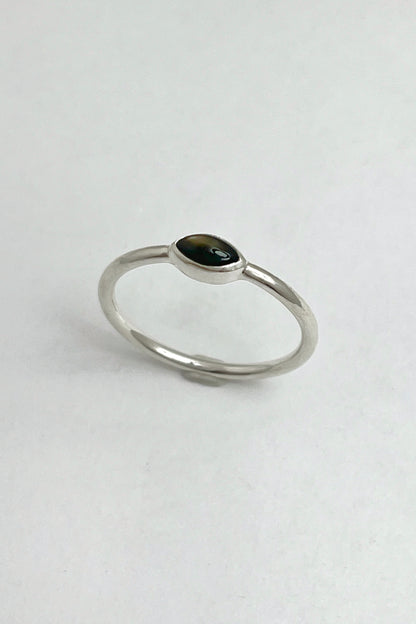 tiny marquise ring / black star sapphire