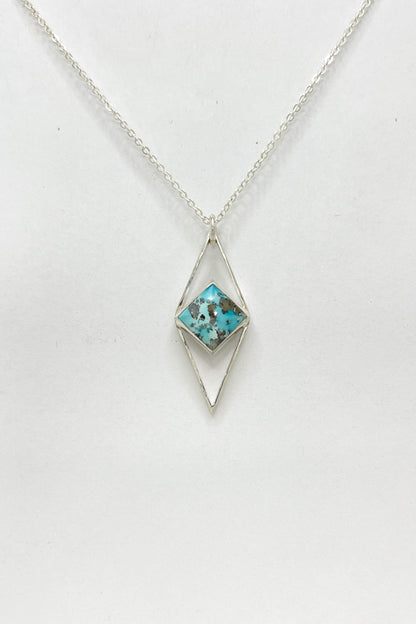 turquoise rhombus necklace