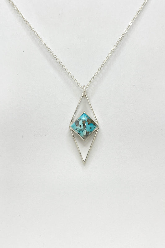 turquoise rhombus necklace