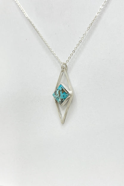 turquoise rhombus necklace