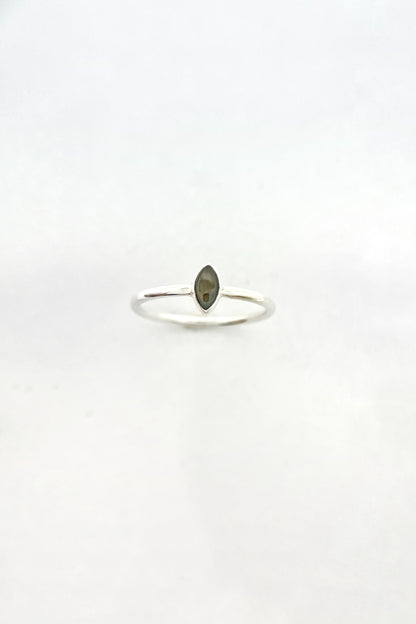 tiny marquise ring / black star sapphire