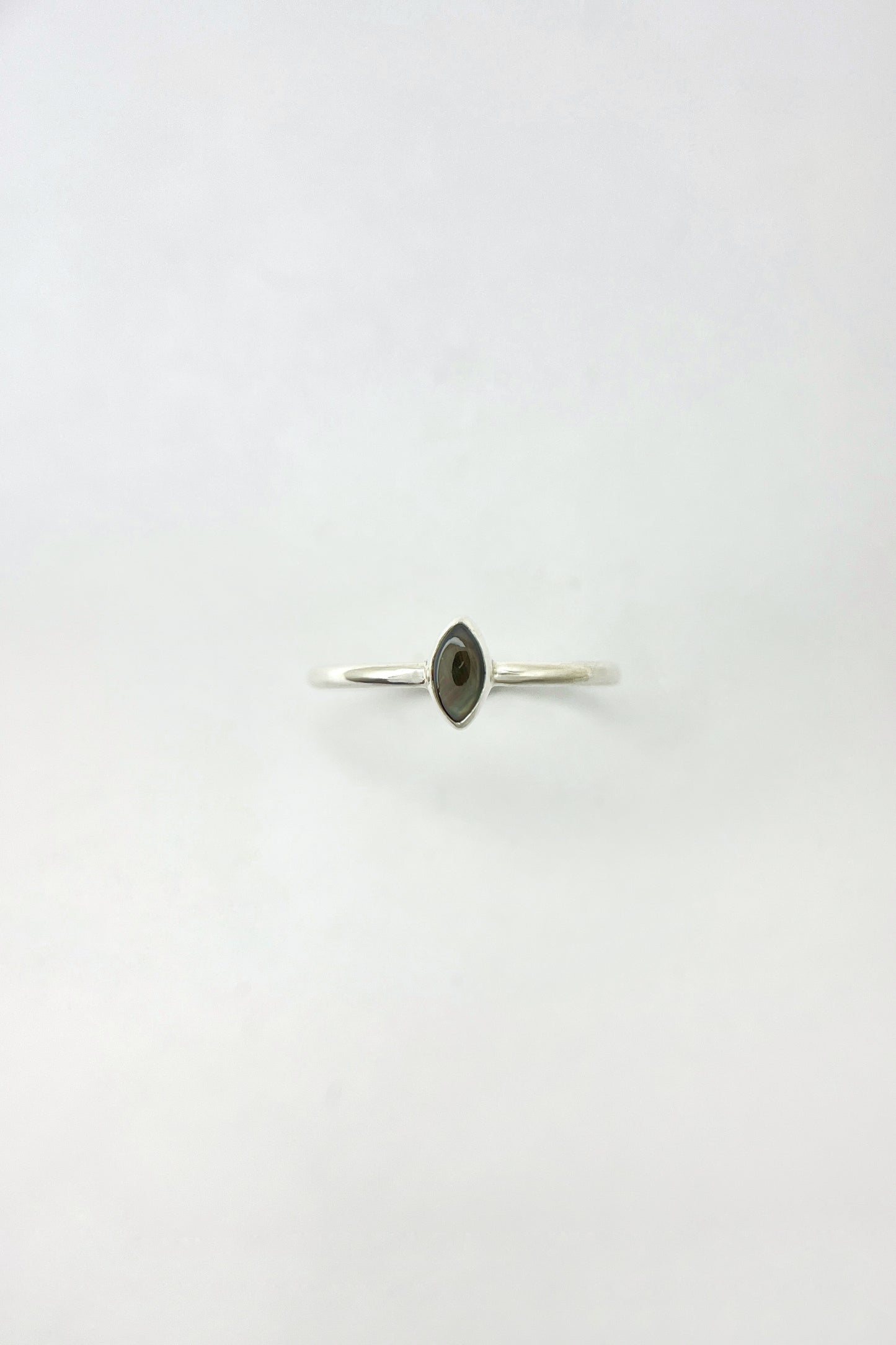 tiny marquise ring / black star sapphire
