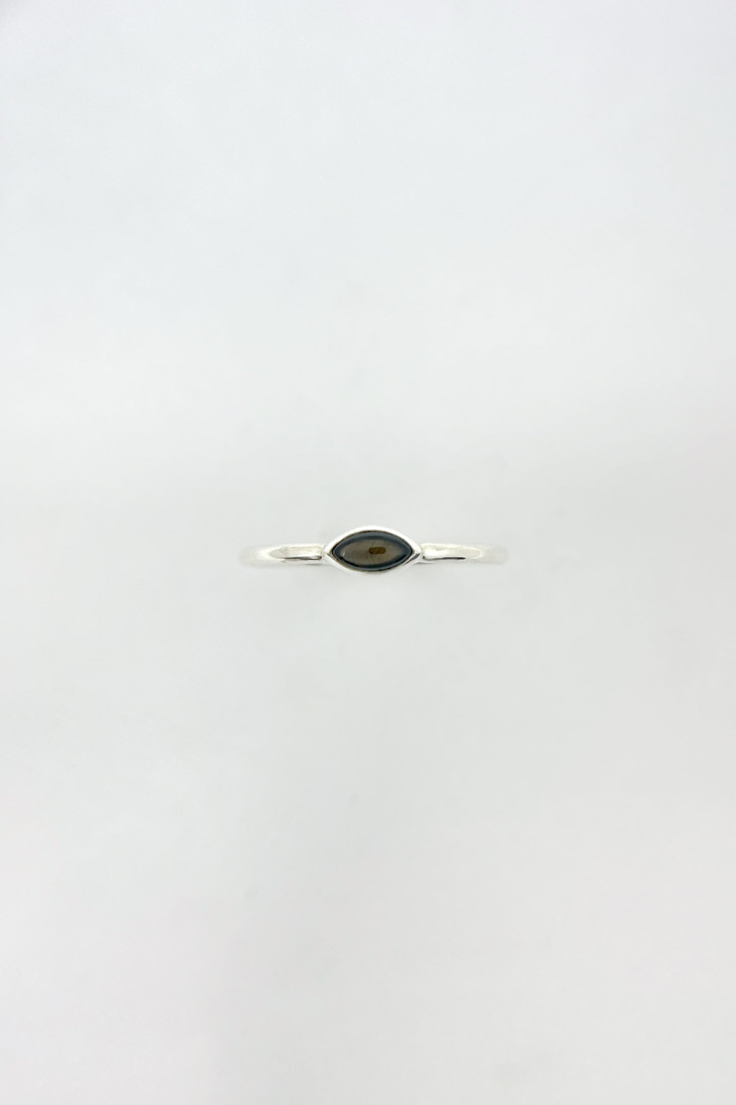 tiny marquise ring / black star sapphire