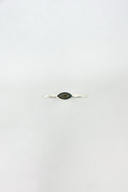 tiny marquise ring / black star sapphire