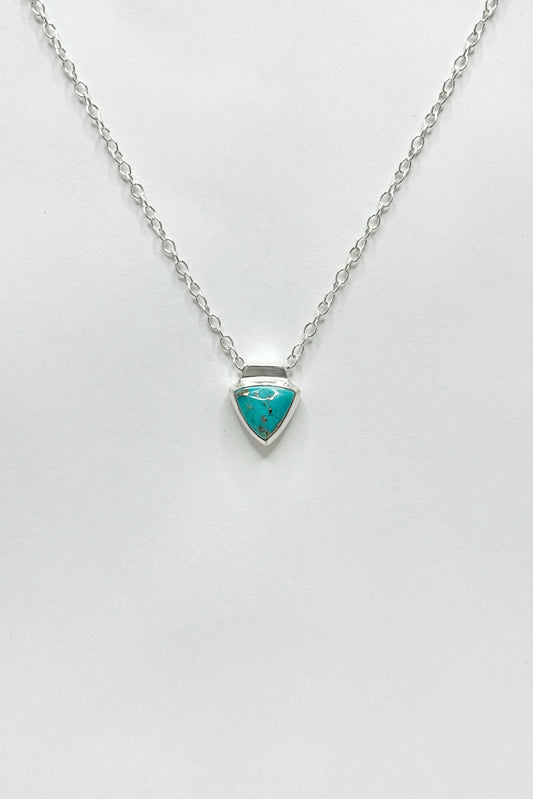 rounded triangle everyday turquoise necklace