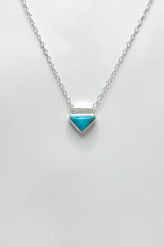 wide triangle turquoise necklace