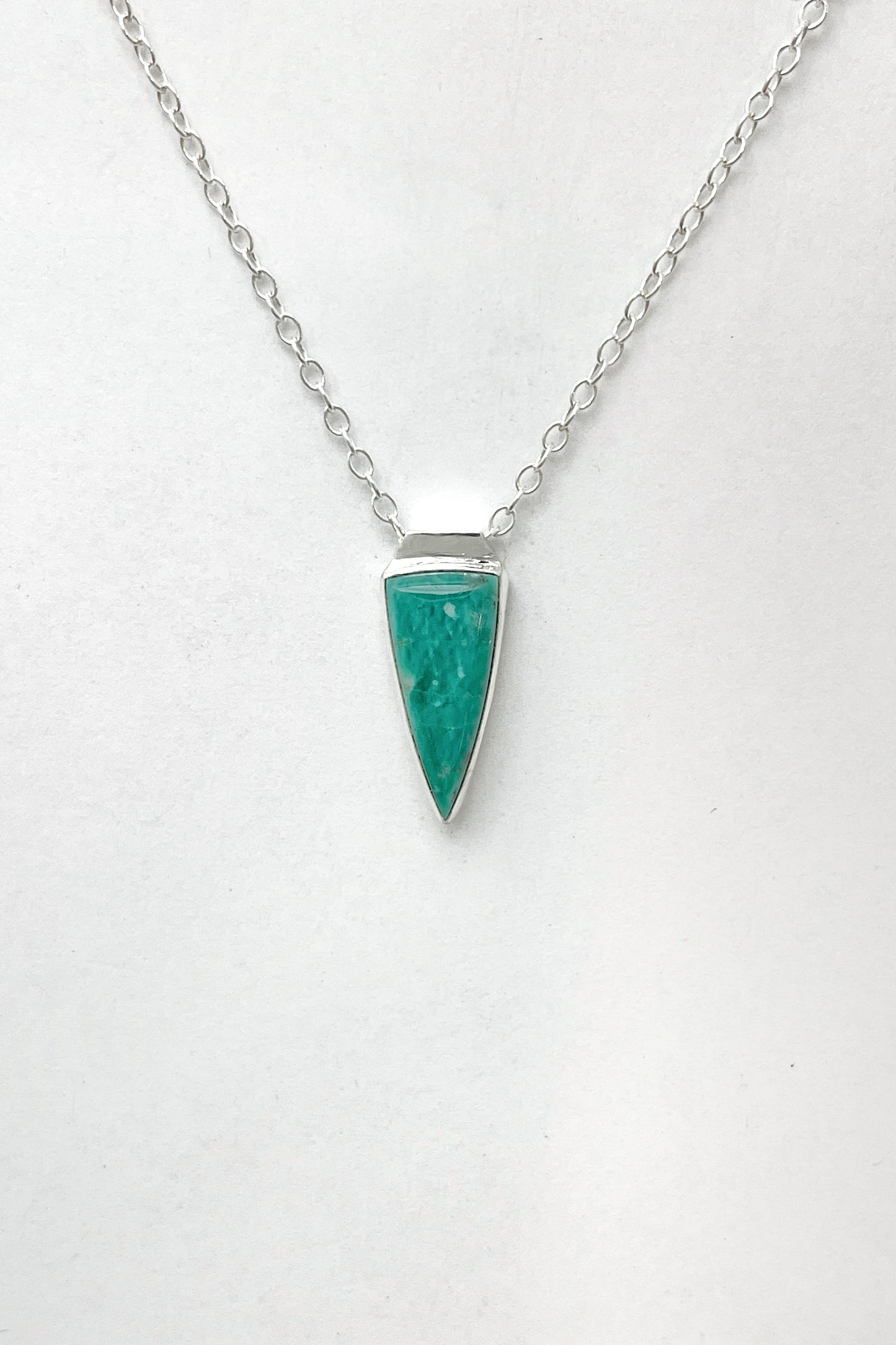 long triangle turquoise necklace