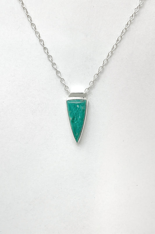 long triangle turquoise necklace