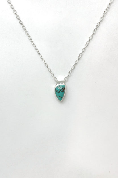 tiny triangle turquoise necklace
