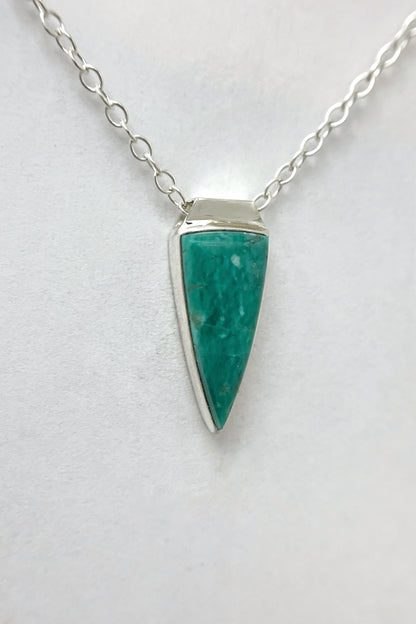 long triangle turquoise necklace
