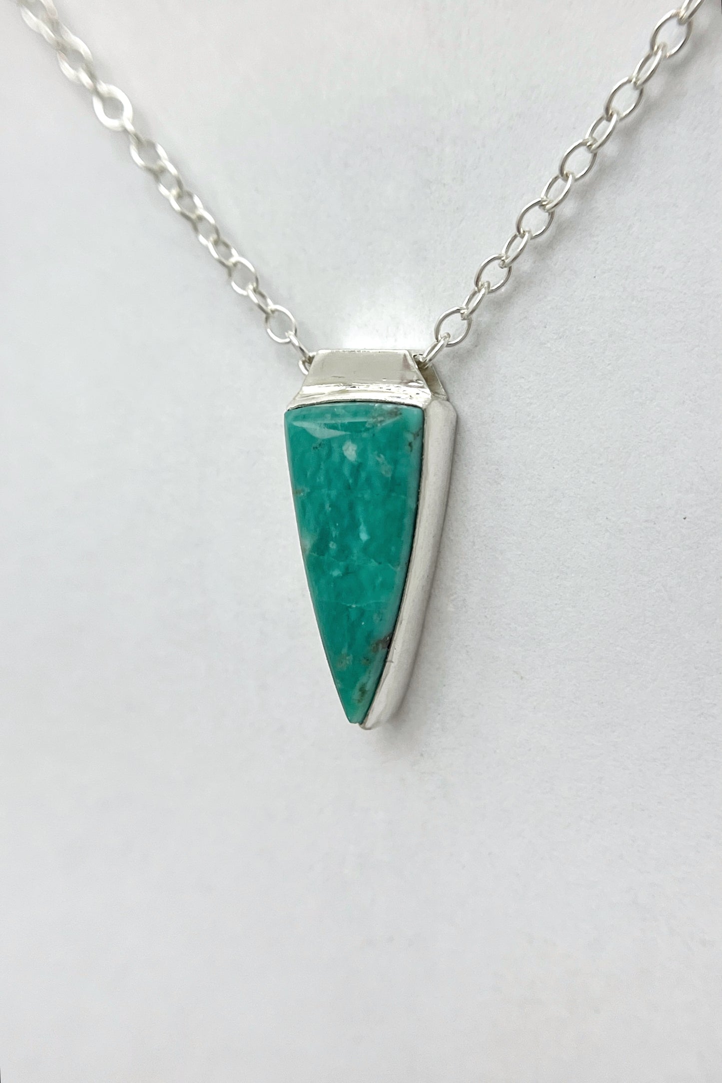 long triangle turquoise necklace
