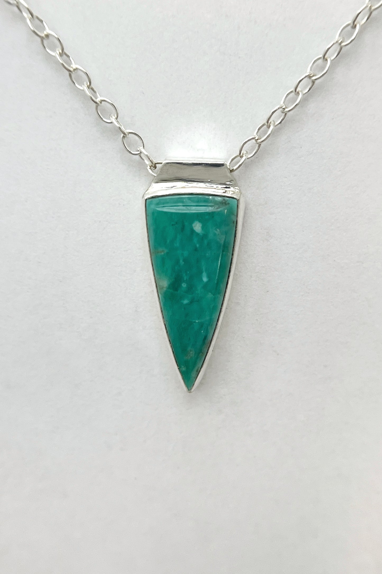 long triangle turquoise necklace