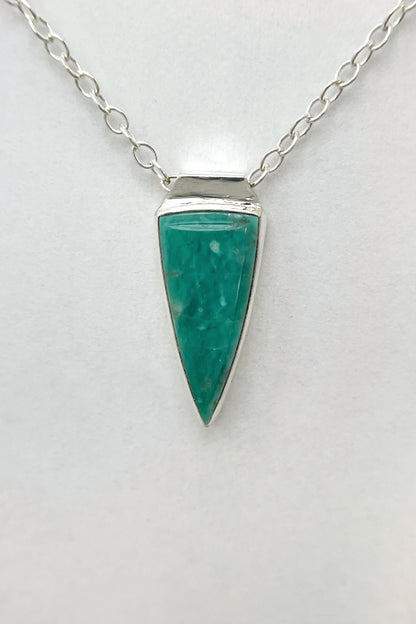 long triangle turquoise necklace