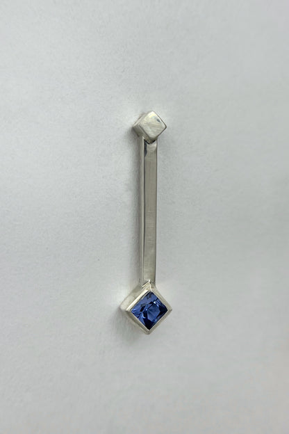 droplet earrings / ceylon blue sapphire