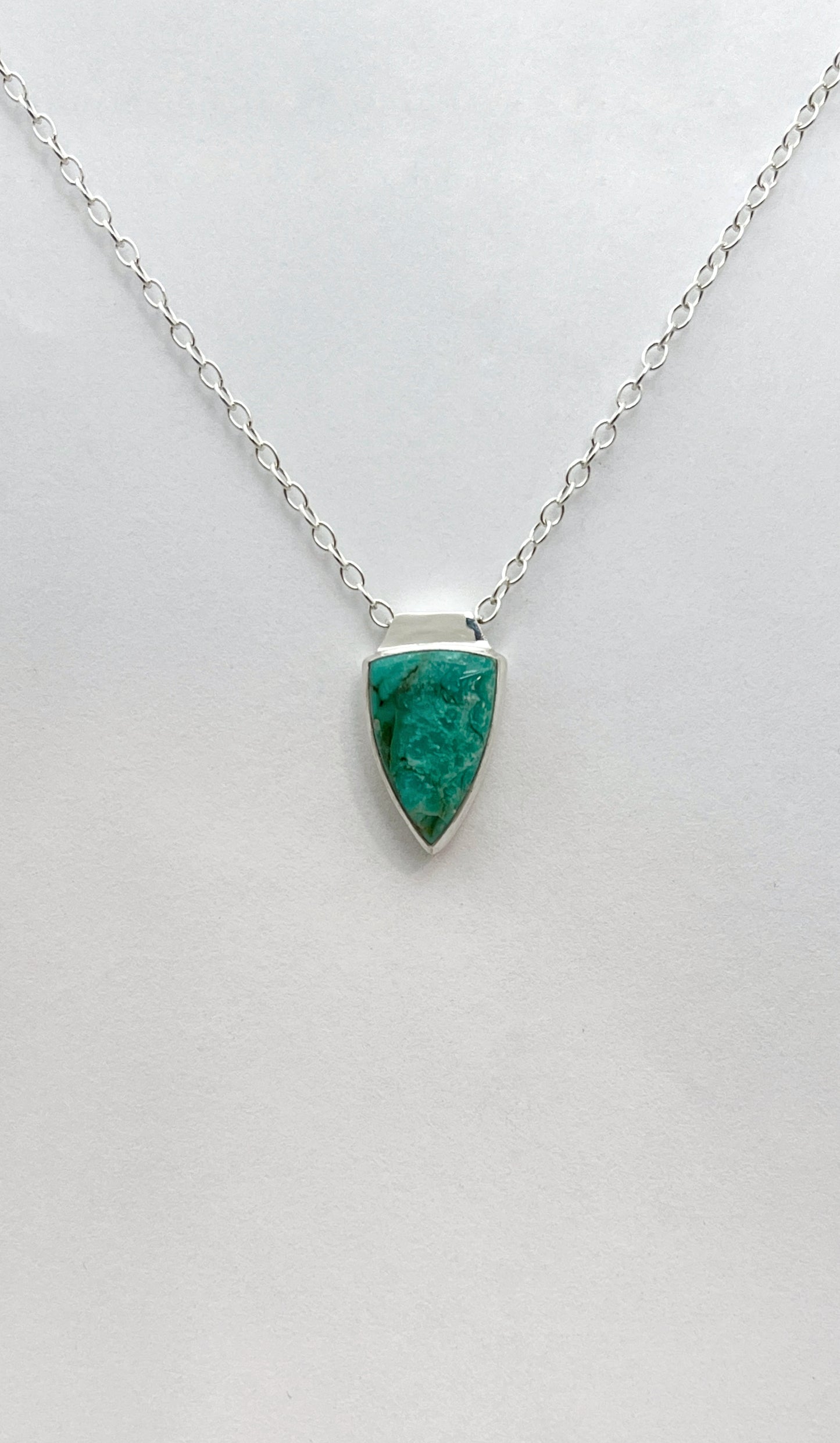 long triangle turquoise necklace