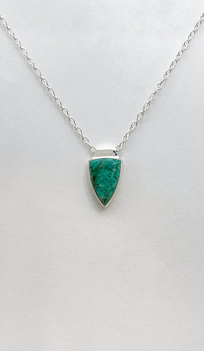 long triangle turquoise necklace