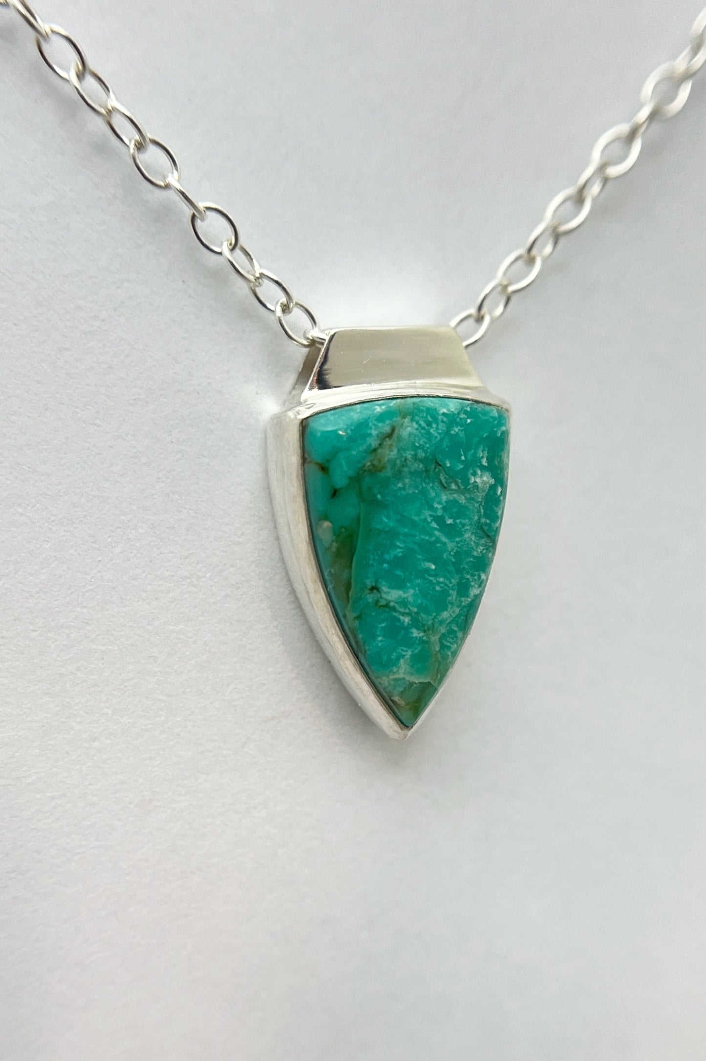 long triangle turquoise necklace