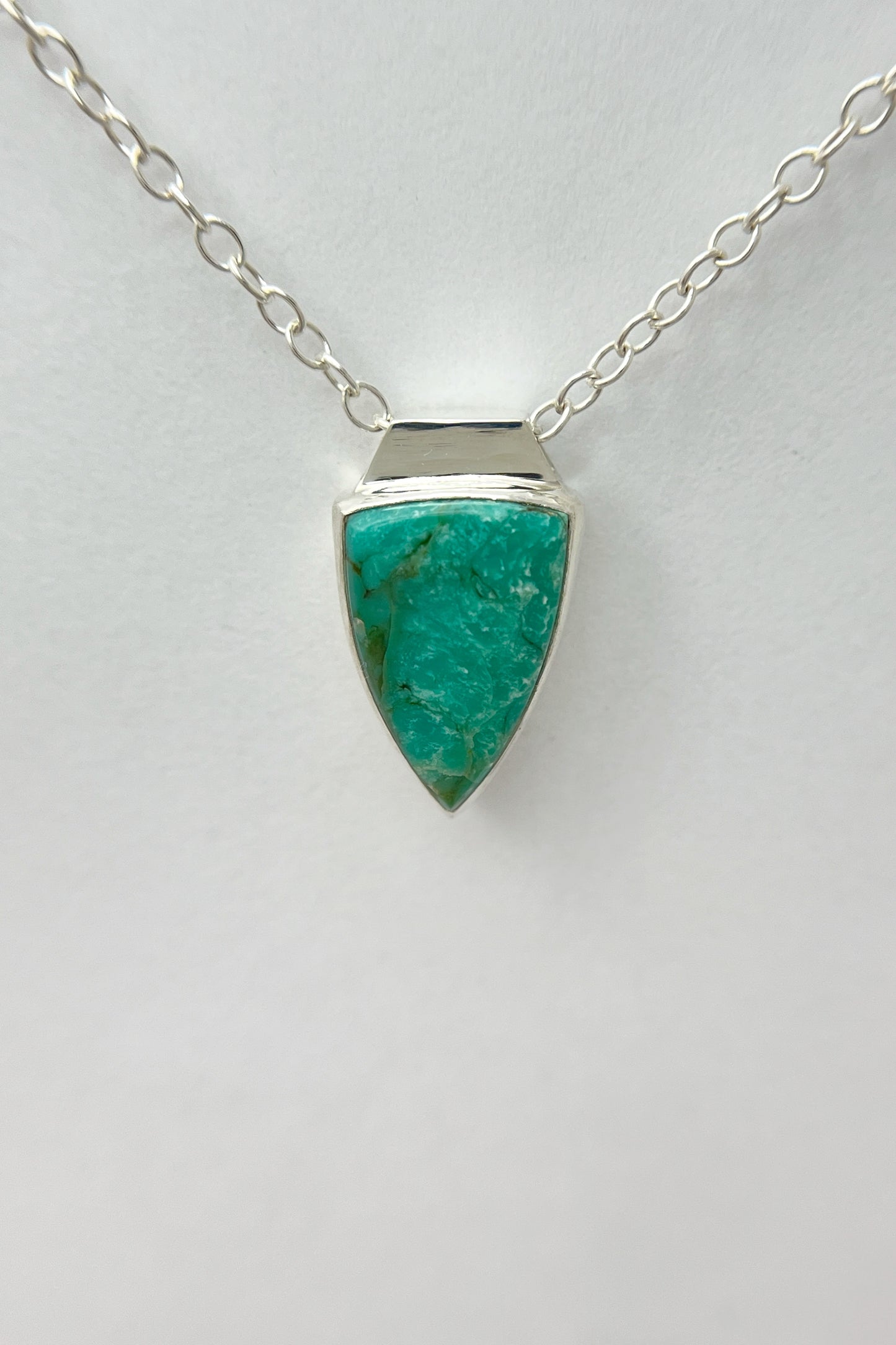 long triangle turquoise necklace