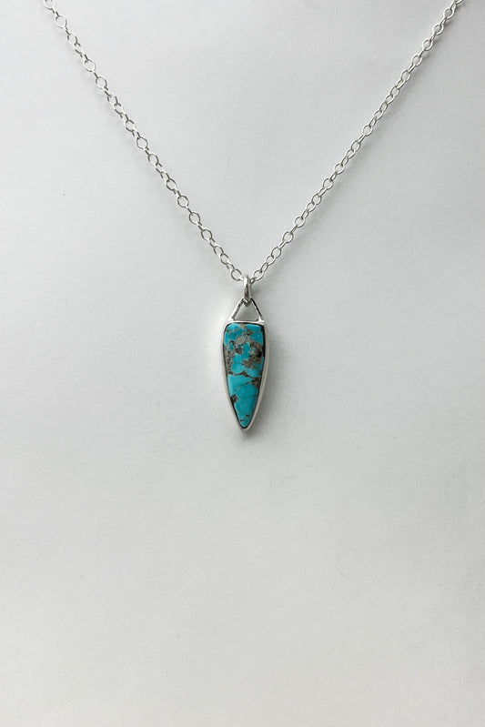 long triangle turquoise necklace