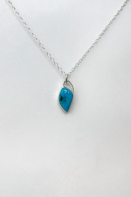 tiny teardrop turquoise necklace