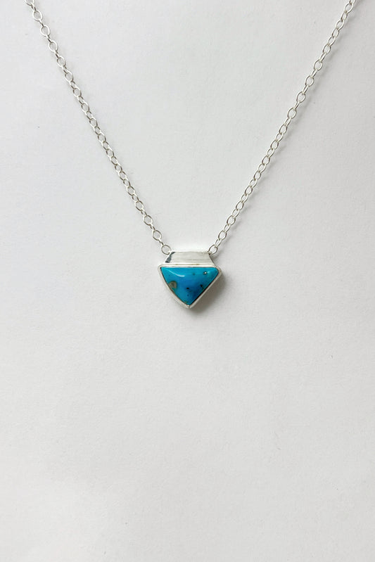 wide triangle turquoise necklace
