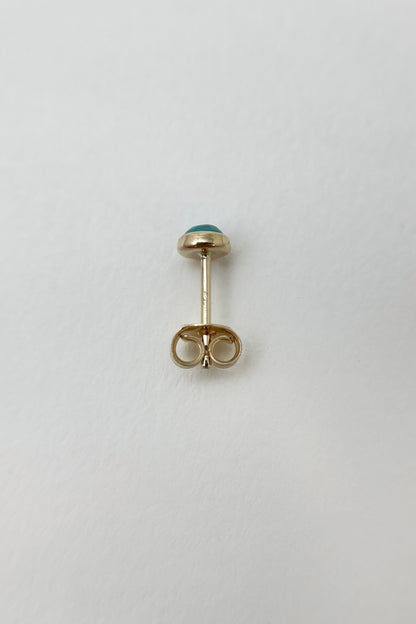 turquoise stud earrings / 14k gold fill