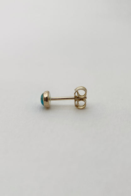 turquoise stud earrings / 14k gold fill