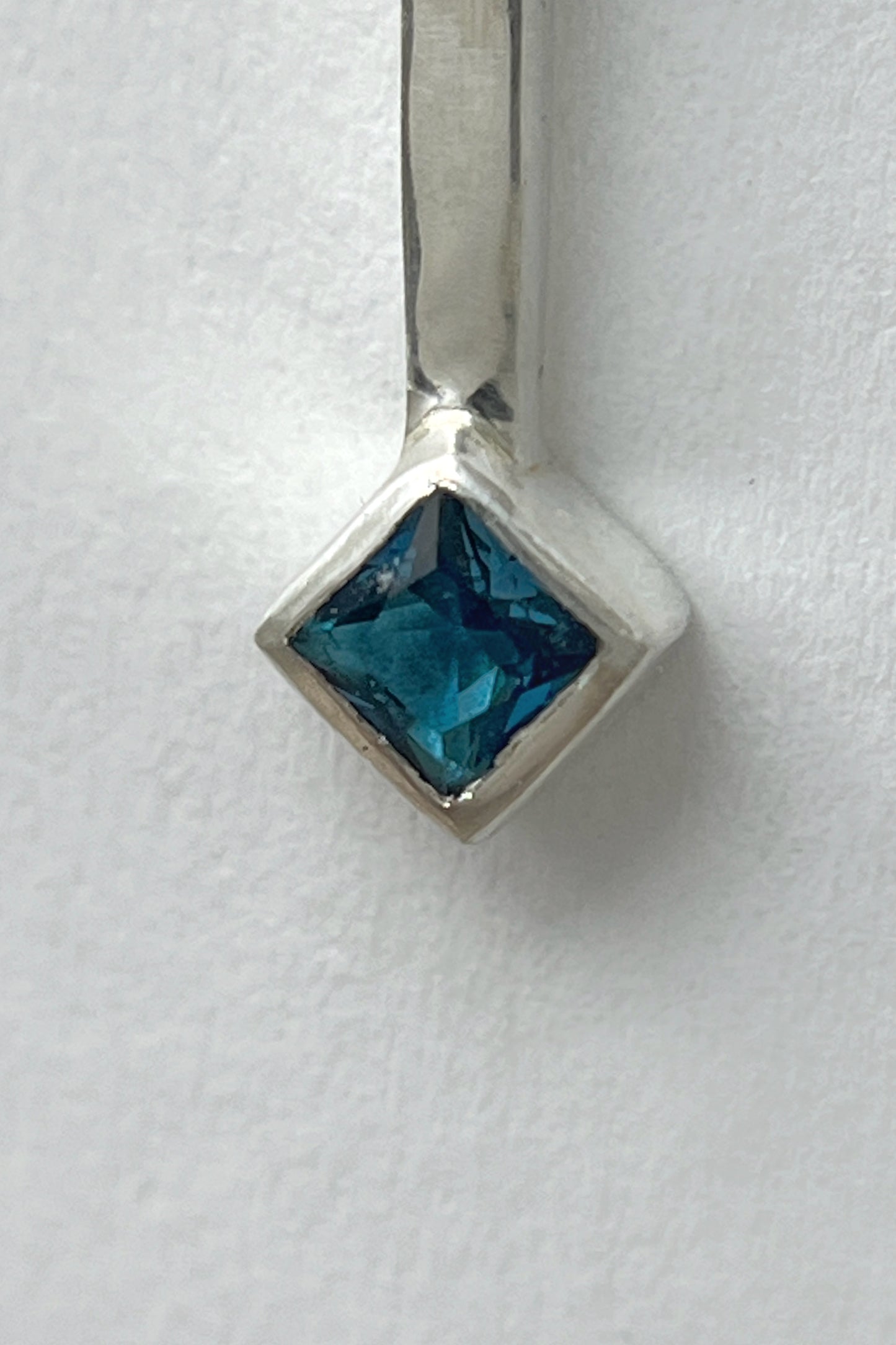 tiny droplet necklace / london blue topaz