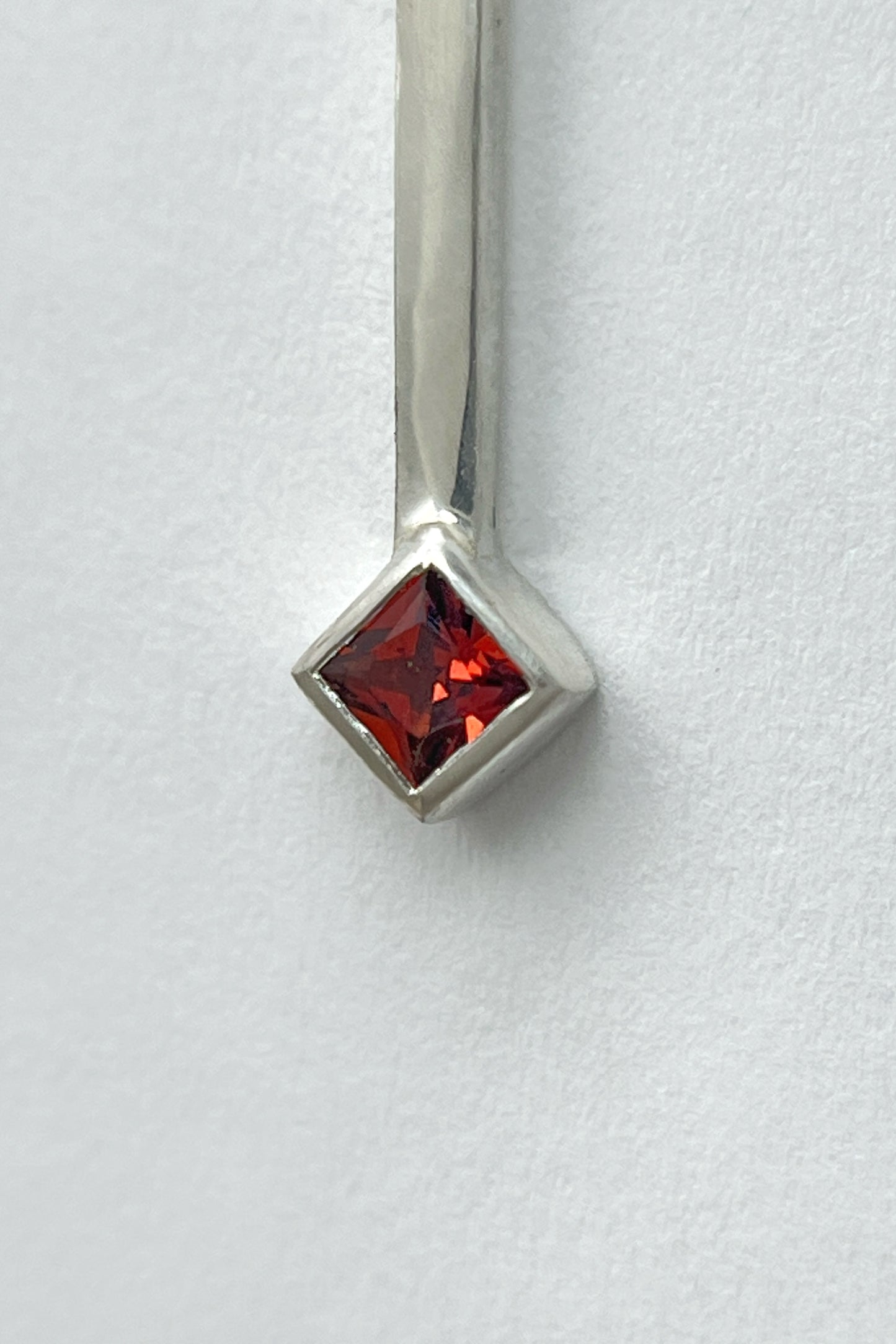 tiny droplet necklace / mozambique garnet