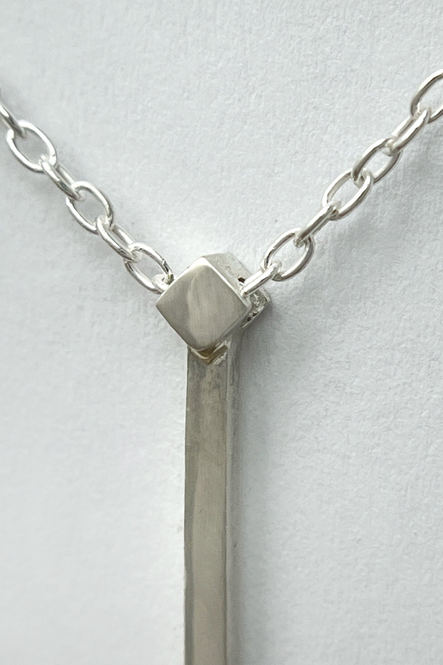 tiny droplet necklace / mozambique garnet