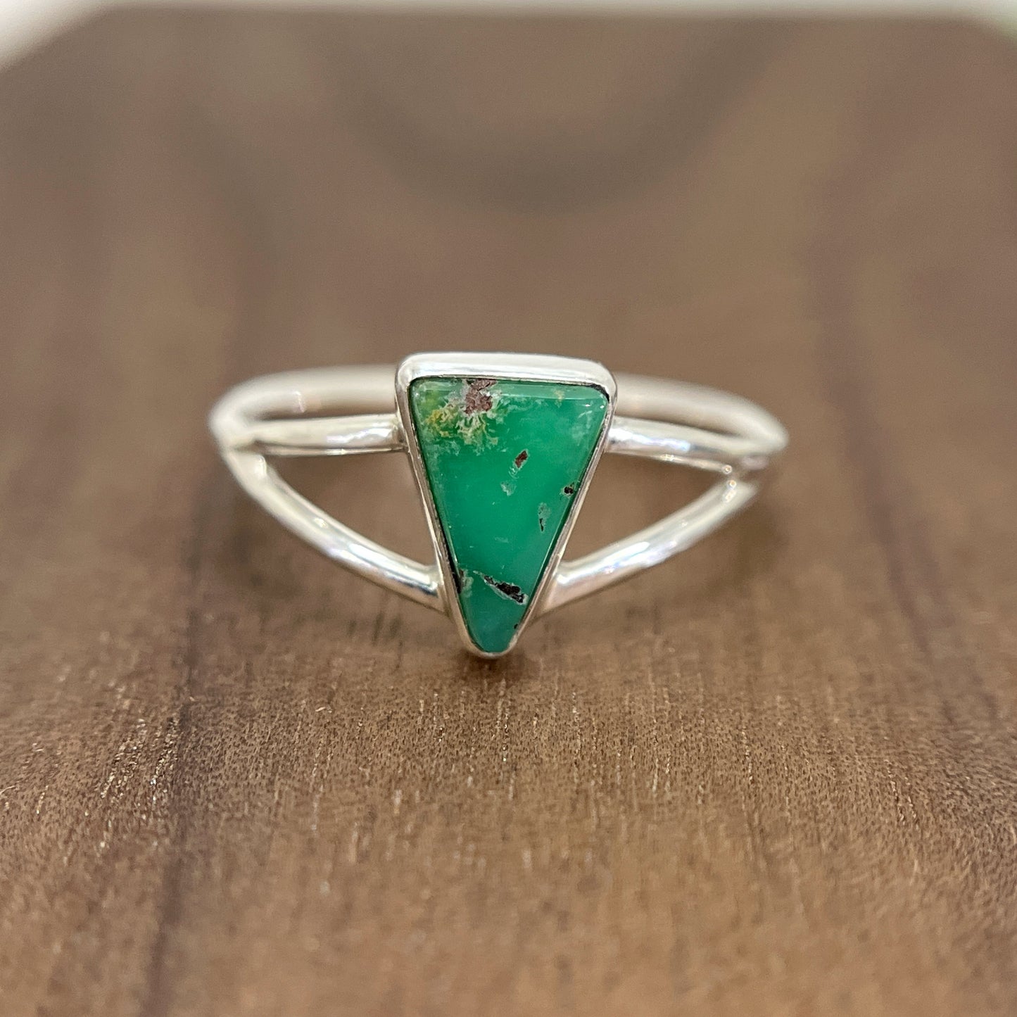 variscite triangle ring / size 7.5