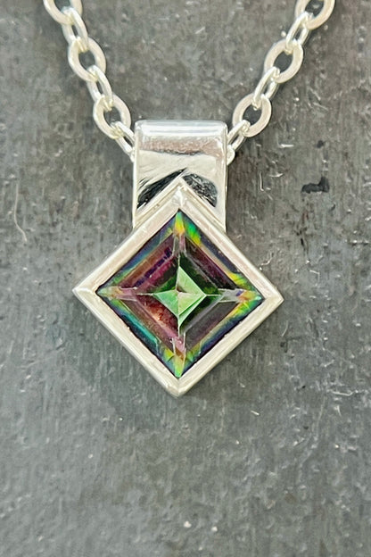 tiny rotated square / mystic topaz