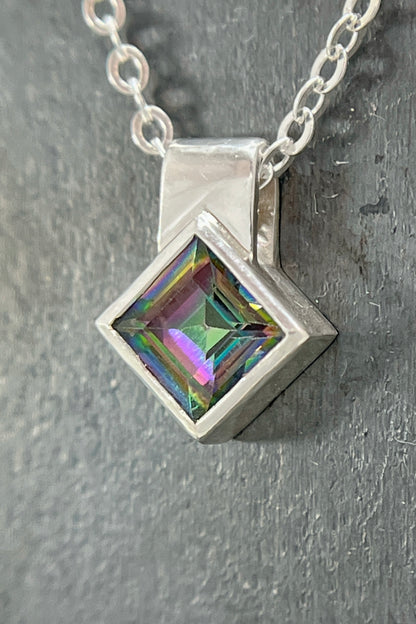 tiny rotated square / mystic topaz