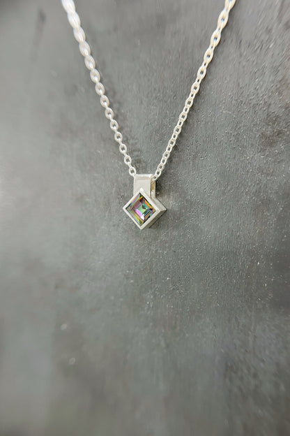 tiny rotated square / mystic topaz