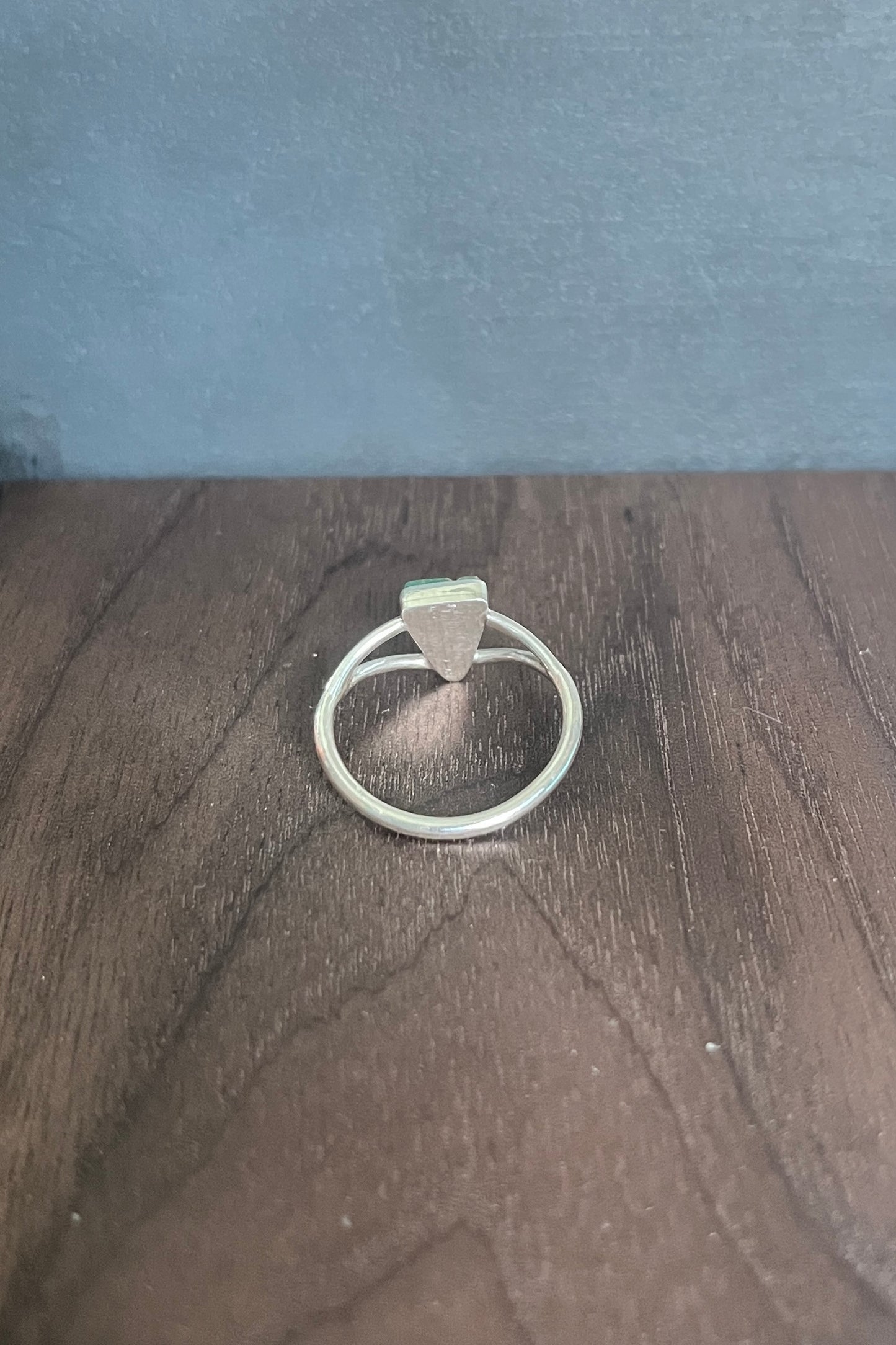 variscite triangle ring / size 7.5