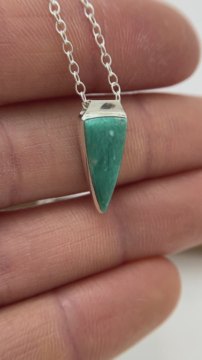 long triangle turquoise necklace