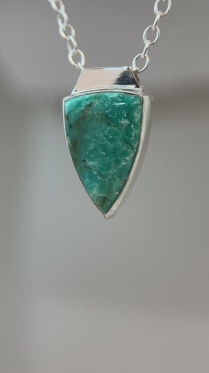 long triangle turquoise necklace