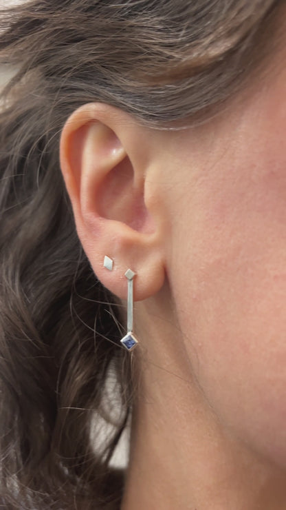 droplet earrings / ceylon blue sapphire