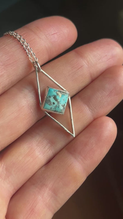 turquoise rhombus necklace